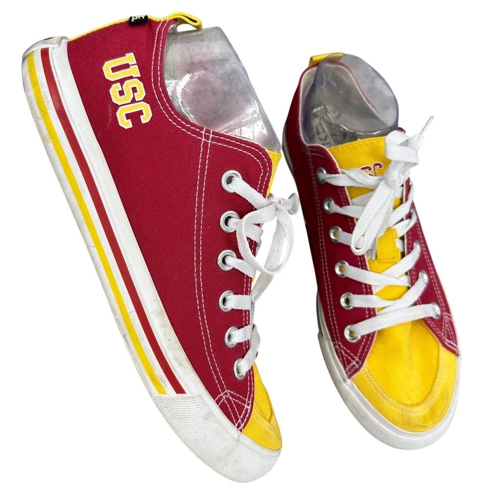 USC Trojans Canvas Sneakers UNISEX Mens 7 Womens 9 Walk Graduation Party FUN FAB